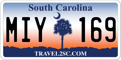 SC license plate MIY169