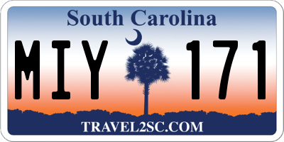 SC license plate MIY171