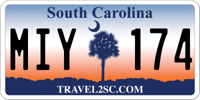 SC license plate MIY174