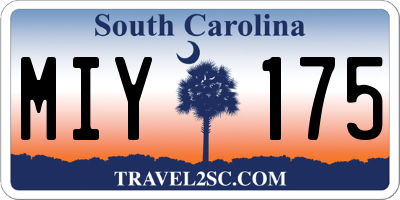 SC license plate MIY175