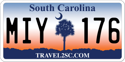 SC license plate MIY176