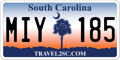 SC license plate MIY185