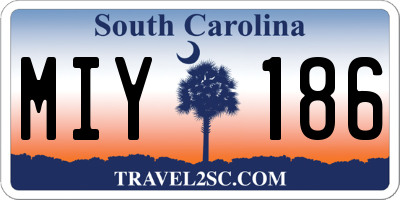 SC license plate MIY186