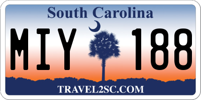SC license plate MIY188
