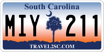 SC license plate MIY211
