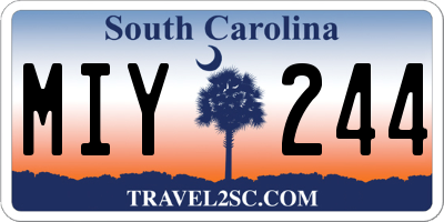 SC license plate MIY244