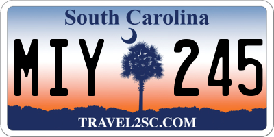 SC license plate MIY245