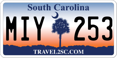SC license plate MIY253