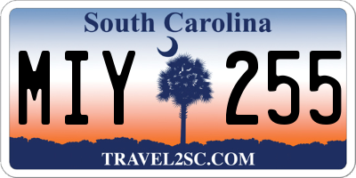 SC license plate MIY255