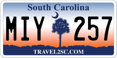 SC license plate MIY257