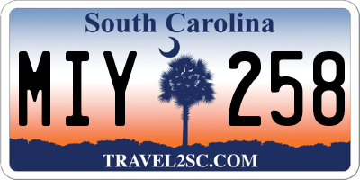 SC license plate MIY258