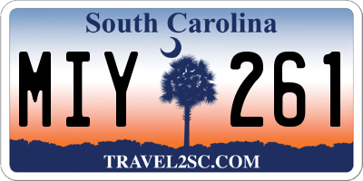 SC license plate MIY261
