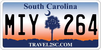 SC license plate MIY264