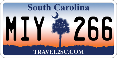 SC license plate MIY266