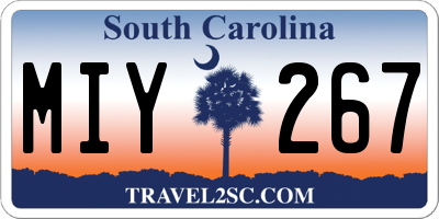 SC license plate MIY267