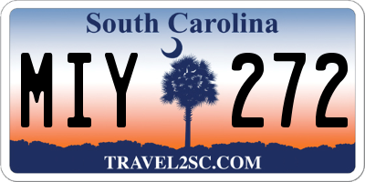 SC license plate MIY272