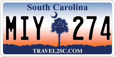SC license plate MIY274