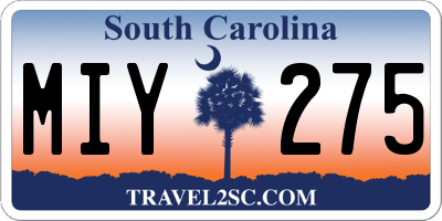 SC license plate MIY275