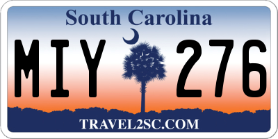 SC license plate MIY276