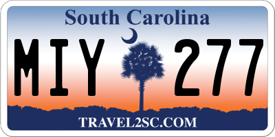 SC license plate MIY277