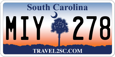 SC license plate MIY278