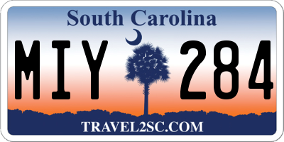SC license plate MIY284