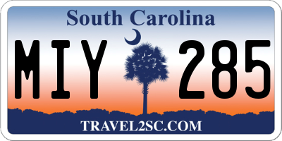 SC license plate MIY285