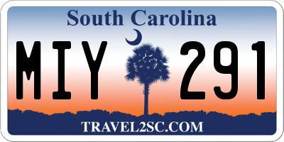 SC license plate MIY291
