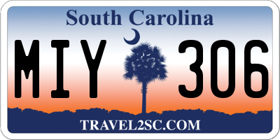 SC license plate MIY306