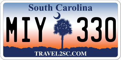 SC license plate MIY330