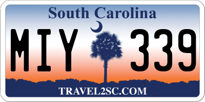 SC license plate MIY339
