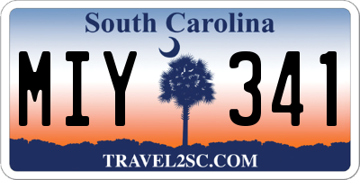 SC license plate MIY341