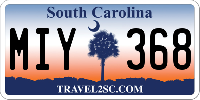 SC license plate MIY368