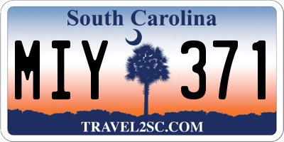 SC license plate MIY371