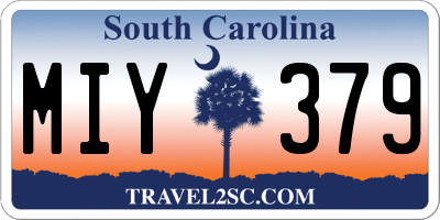 SC license plate MIY379