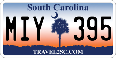 SC license plate MIY395