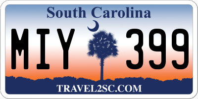 SC license plate MIY399