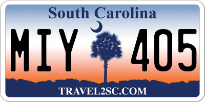 SC license plate MIY405