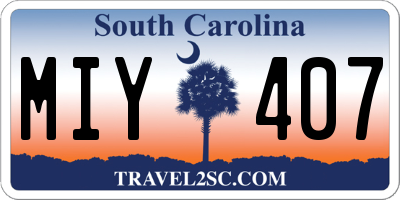 SC license plate MIY407