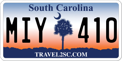 SC license plate MIY410