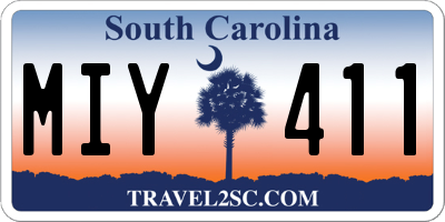 SC license plate MIY411