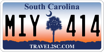 SC license plate MIY414