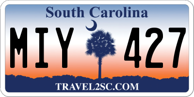 SC license plate MIY427