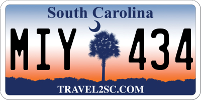 SC license plate MIY434