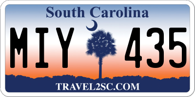 SC license plate MIY435