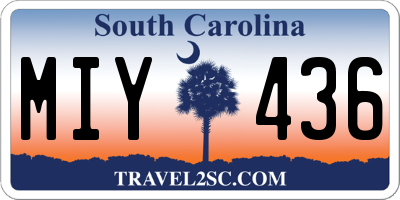 SC license plate MIY436