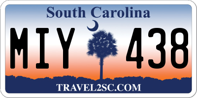 SC license plate MIY438