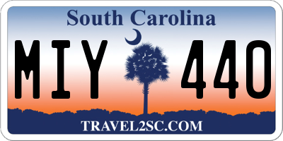 SC license plate MIY440