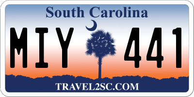 SC license plate MIY441
