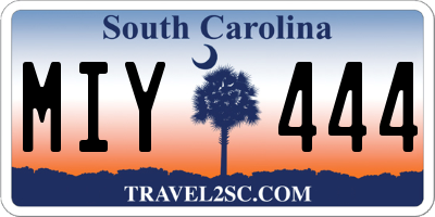 SC license plate MIY444
